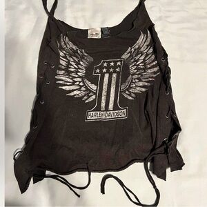 Vintage & Rare Harley Davidson Tank with Ties Sz M